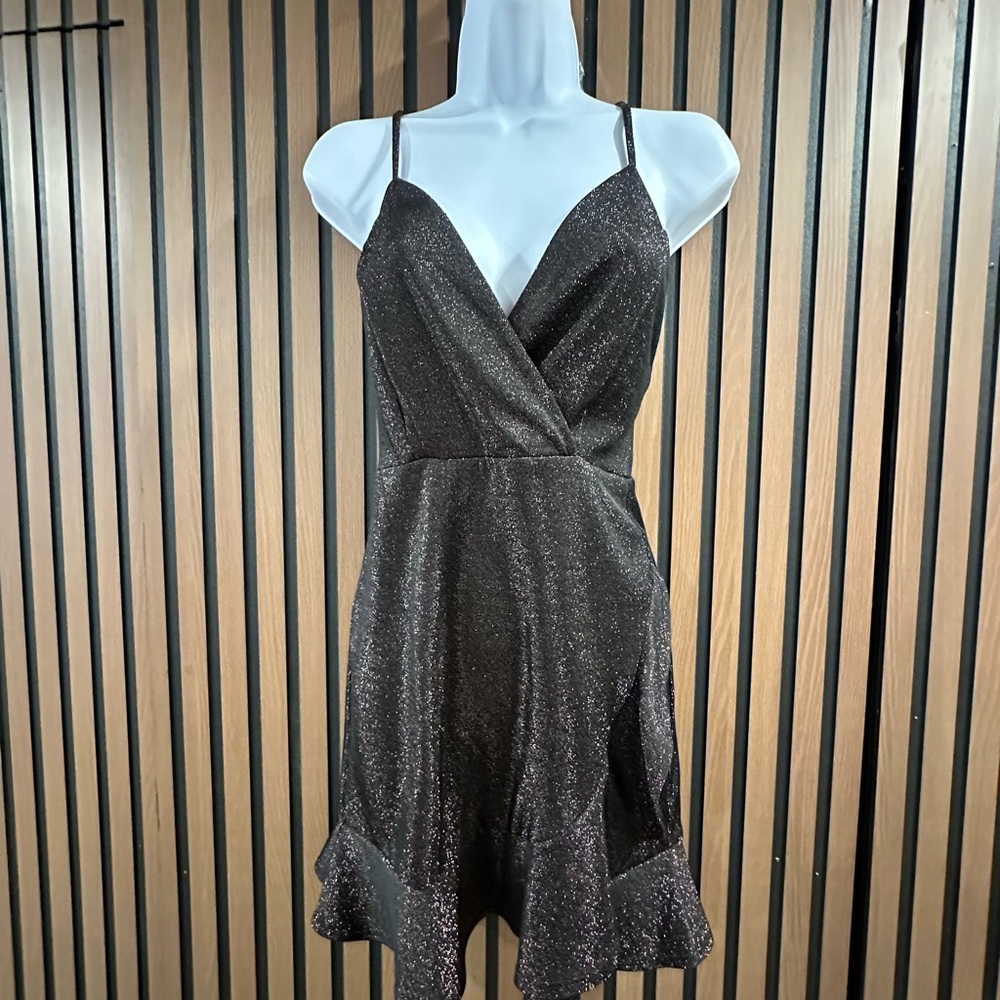 Elegant Black Glitter Dress